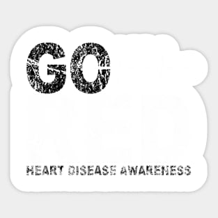 Wear Red Day Go Red Saying Heart Disease Awareness Sticker